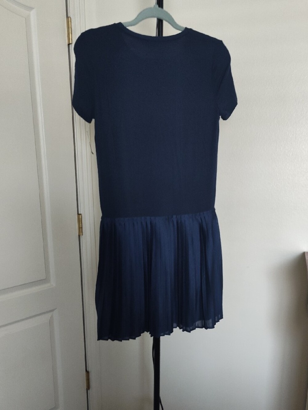 Polo by Ralph Lauren Navy Girls' Knit Top Pleated Skirt Dress - Picture 5 of 8